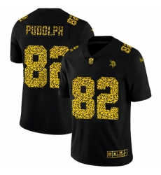 Minnesota Vikings 82 Kyle Rudolph Black Leopard Print Fashion Vapor Limited NFL Jersey