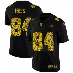 Minnesota Vikings 84 Randy Moss Black Leopard Print Fashion Vapor Limited NFL Jersey