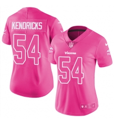 Women's Minnesota Vikings #54 Eric Kendricks Pink Stitched NFL Limited Rush Fashion Jersey