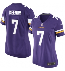 Women's Minnesota Vikings #7 Case Keenum Purple Team Color NFL Jersey