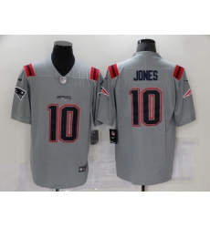 New England Patriots 10 Mac Jones Grey 2021 Inverted Legend Stitched NFL Limited Jersey
