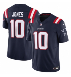 New England Patriots #10 Mac Jones Navy 2023 F.U.S.E. Vapor Limited Stitched Football Jersey