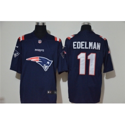 New England Patriots 11 Julian Edelman Navy Team Big Logo Vapor Untouchable Limited Jersey