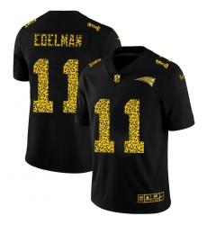 New England Patriots 11 Julian Edelman Nike Leopard Print Fashion Vapor Limited NFL Jersey Black