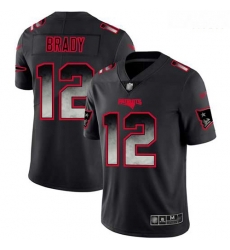 New England Patriots 12 Tom Brady Black Stitched Football Vapor Untouchable Limited Smoke Fashion Jersey