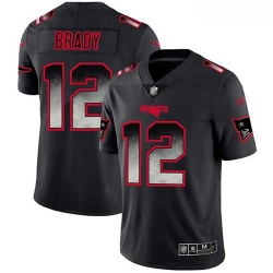 New England Patriots 12 Tom Brady Black Stitched Football Vapor Untouchable Limited Smoke Fashion Jersey