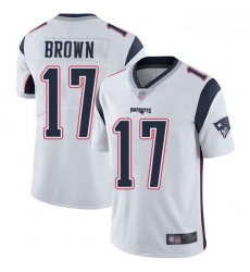 New England Patriots 17 Antonio Brown White Stitched Football Vapor Untouchable Limited Jersey