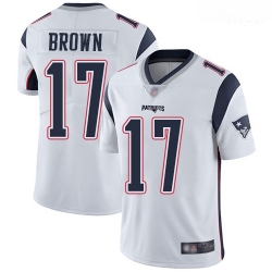 New England Patriots 17 Antonio Brown White Stitched Football Vapor Untouchable Limited Jersey
