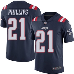New England Patriots 21 Adrian Phillips Navy Blue Stitched NFL Limited Rush Jersey