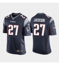 New England Patriots 27 J.C. Jackson Navy Game jersey