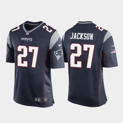 New England Patriots 27 J.C. Jackson Navy Game jersey