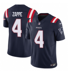 New England Patriots 4 Bailey Zappe Navy 2023 F U S E Vapor Limited Stitched Football Jersey