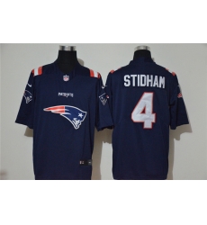 New England Patriots 4 Jarrett Stidham Navy Team Big Logo Vapor Untouchable Limited Jersey
