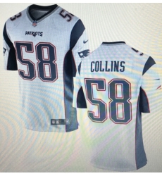 New England Patriots 58 Jamie Collins White Vapor Limited Jersey