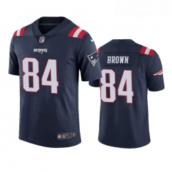 New England Patriots 84 Antonio Brown Navy Blue Rush Jersey