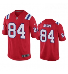 New England Patriots 84 Antonio Brown Red Game Jersey