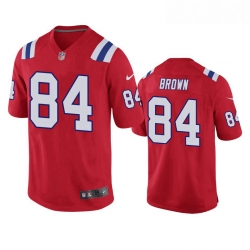 New England Patriots 84 Antonio Brown Red Game Jersey
