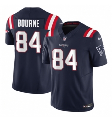 New England Patriots 84 Kendrick Bourne Navy 2023 F U S E Vapor Limited Stitched Football Jersey