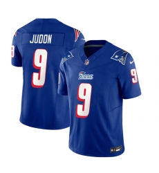 New England Patriots 9 Matthew Judon Blue 2023 F U S E Throwback Limited Stitched Football Jersey