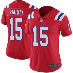 Women's New England Patriots #15 N'Keal Harry Red Alternate Stitched Football Vapor Untouchable Limited Jersey