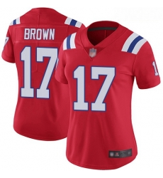 Women's New England Patriots #17 Antonio Brown Red Alternate Stitched Football Vapor Untouchable Limited Jersey