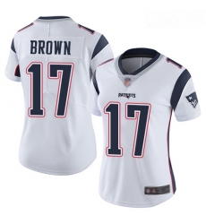 Women's New England Patriots #17 Antonio Brown White Stitched Football Vapor Untouchable Limited Jersey