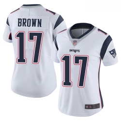 Women's New England Patriots #17 Antonio Brown White Stitched Football Vapor Untouchable Limited Jersey