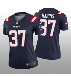 Women's New England Patriots #37 Damien Harris Navy Blue Stitched Jersey