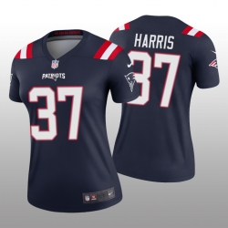 Women's New England Patriots #37 Damien Harris Navy Blue Stitched Jersey