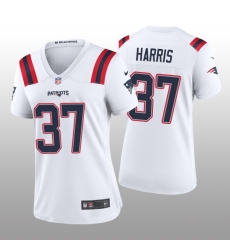 Women's New England Patriots #37 Damien Harris White Vapor Limited Jersey