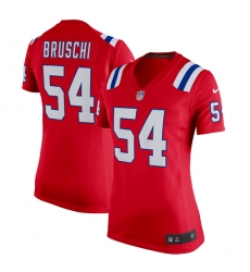 Women's New England Patriots #54 Tedy Bruschi Red Game Jersey