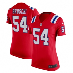 Women's New England Patriots #54 Tedy Bruschi Red Game Jersey