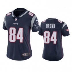 Women's New England Patriots 84 Antonio Brown Navy Blue Vapor Limited Jersey