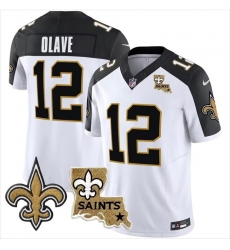 New Orleans Saints 12 Chris Olave White F U S E With Patch Vapor Stitched Jersey