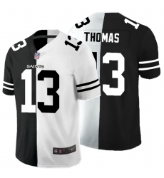 New Orleans Saints 13 Michael Thomas Black And White Split Vapor Untouchable Limited Jersey
