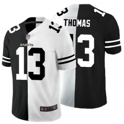 New Orleans Saints 13 Michael Thomas Black And White Split Vapor Untouchable Limited Jersey
