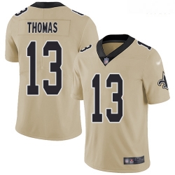 New Orleans Saints 13 Michael Thomas Gold Stitched Football Limited Inverted Legend Jersey