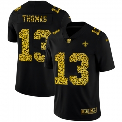 New Orleans Saints 13 Michael Thomas Leopard Print Fashion Vapor Limited NFL jerseyBlack