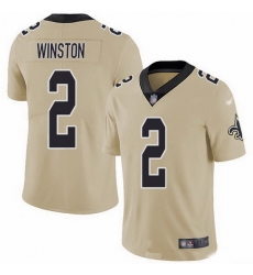 New Orleans Saints 2 Jameis Winston Gold Stitched NFL Limited Inverted Legend Jersey