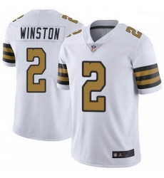 New Orleans Saints 2 Jameis Winston White Color Rush Jersey