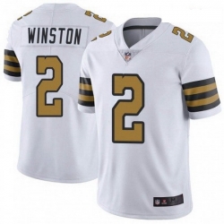 New Orleans Saints 2 Jameis Winston White Color Rush Jersey