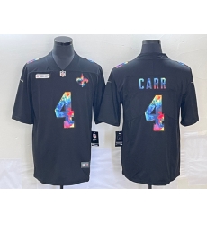 New Orleans Saints #4 Derek Carr Multi Color Black 2020 NFL Crucial Catch Vapor Untouchable Limited Jersey