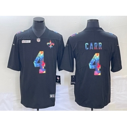 New Orleans Saints #4 Derek Carr Multi Color Black 2020 NFL Crucial Catch Vapor Untouchable Limited Jersey