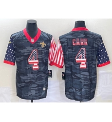 New Orleans Saints #4 Derek Carr USA Camo 2020 Salute To Service Stitched NFL Limited Jersey