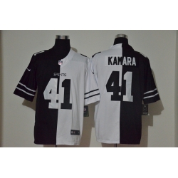 New Orleans Saints 41 Alvin Kamara Black And White Split Vapor Untouchable Limited Jersey