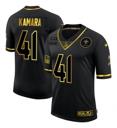 New Orleans Saints 41 Alvin Kamara Black Gold 2020 Salute To Service Limited Jersey