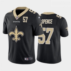 New Orleans Saints 57 Noah Spence Black Team Big Logo Number Vapor Untouchable Limited Jersey