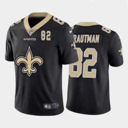 New Orleans Saints 82 Adam Trautman Black Team Big Logo Number Vapor Untouchable Limited Jersey