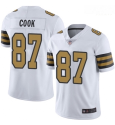 New Orleans Saints 87 Jared Cook White Stitched Football Limited Rush Jersey New Orleans Saints 87 Jared Cook White Stitched Football Limited Rush Jersey