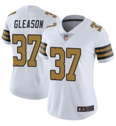Women's New Orleans Saints 37 Steve Gleason White Rush Limited Jersey